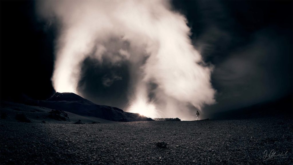 explosion d'un volcan
