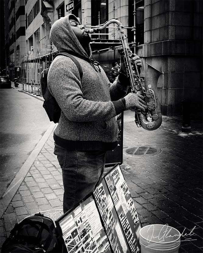 saxophoniste en pleine rue